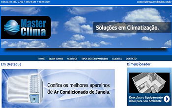Criação de Sites para empresas de ar-condicionado - Master Clima