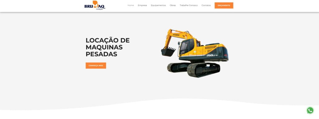 Criação do Site Brumaq Maquinas Locação de Máquinas Pesadas