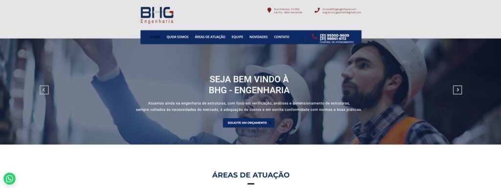 Criação do Site BHG Engenharia