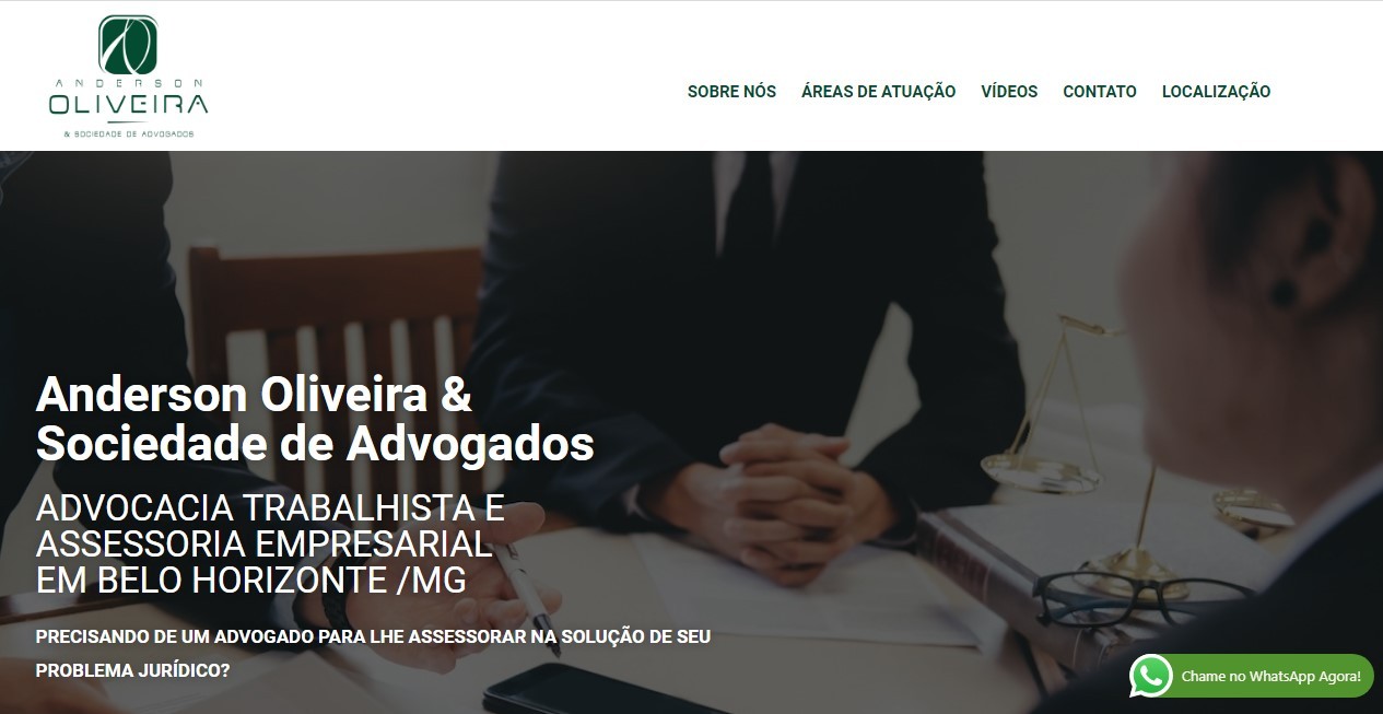 Criação do site Anderson Oliveira Advogados
