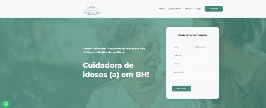 Criação do Site Renata Guimarães Cuidadora de Idosos em BH