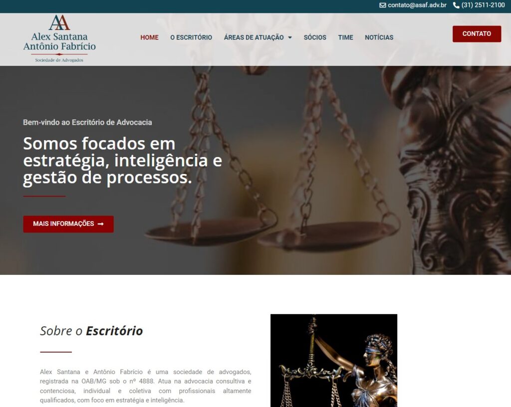 Desenvolvimento do Site ASAF Sociedade de Advogados