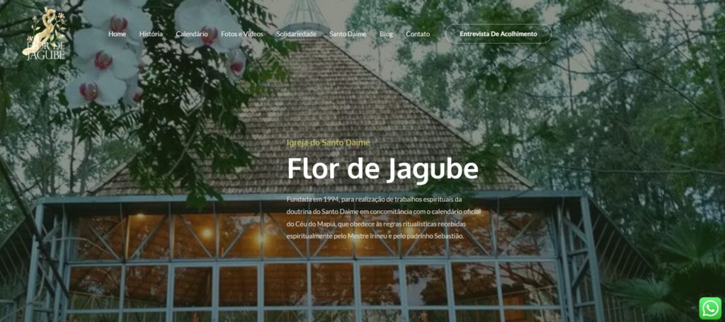 Criação do Site Flor de Jagube Igreja do Santo Daime