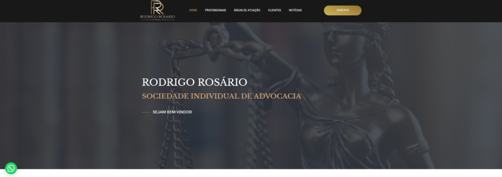 Desenvolvimento do Site Rodrigo Rosário Sociedade Individual de Advocacia. Agência de Criação de sites para Sociedade Individual de Advocacia