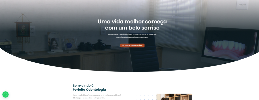 Desenvolvimento do Site Odonto Perfeito Odontologia