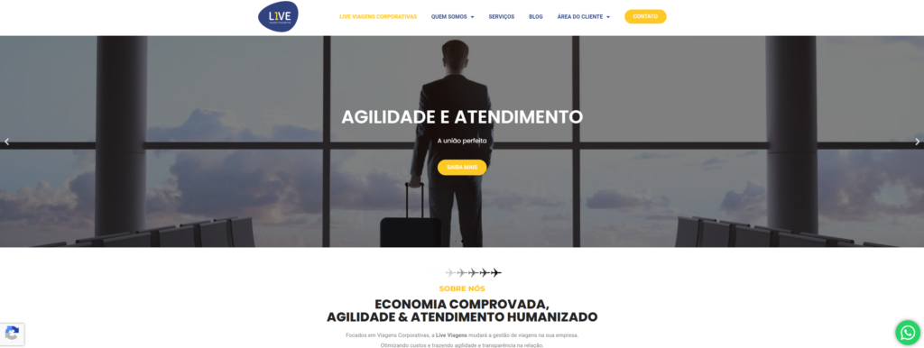 Criação do Site Live Viagens Corporativas