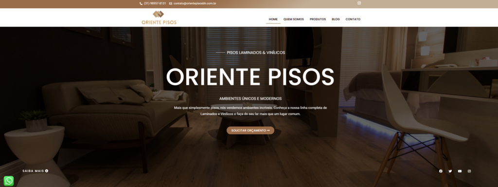 Criação do Site Oriente Pisos