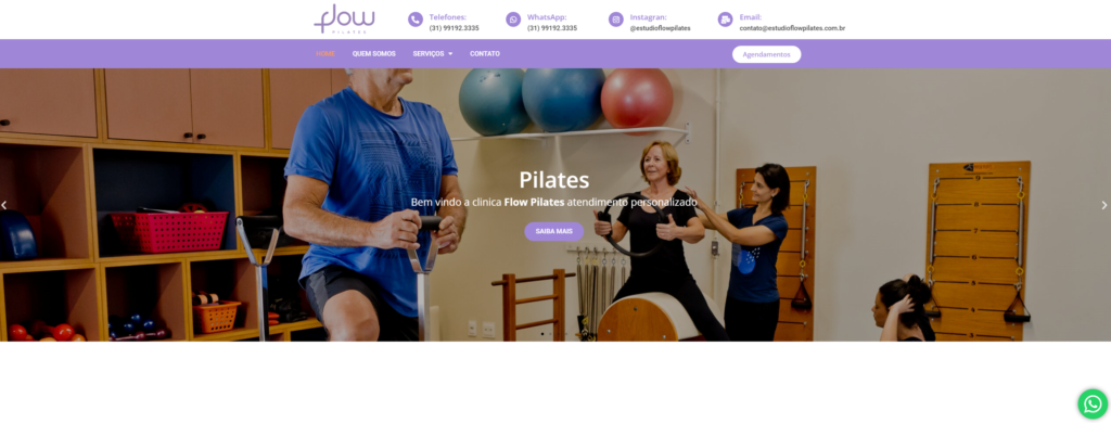Criação do Site Flow Pilates