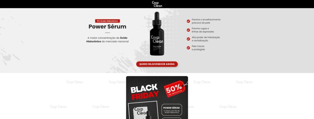 Criação da Landing Page Corp Clean