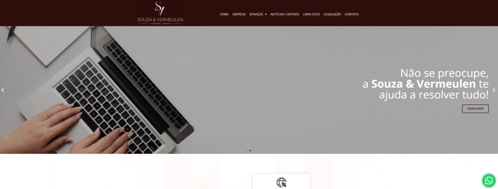 Criação do Site Souza e Vermeulen Contabilidade