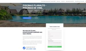 Criação do Site Piscinas Planalto