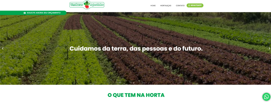 Criação da Vitrine Virtual Verduras Agostinho