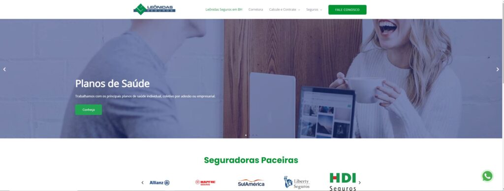 Criação do Site Leônidas Seguros - Agência Digital HGX