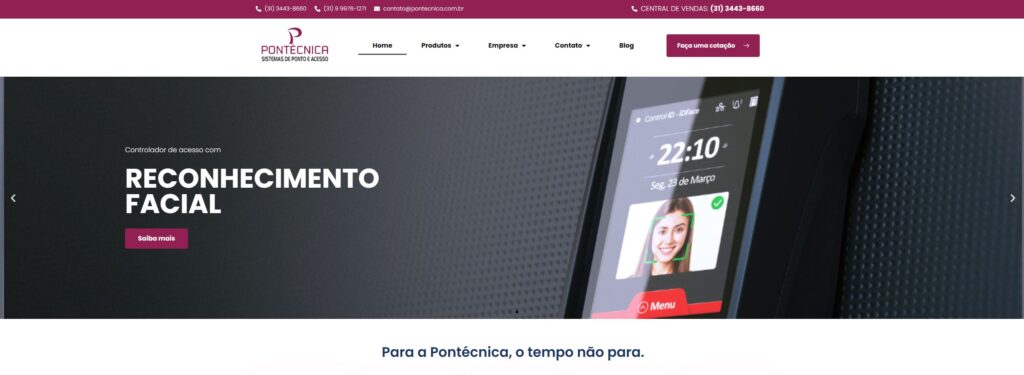 Criação do Site Pontécnica - Agência Digital HGX