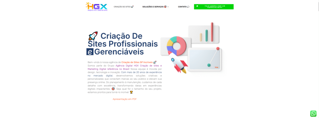 Criação de Sites - Agência Digital HGX criação de Sites Profissionais