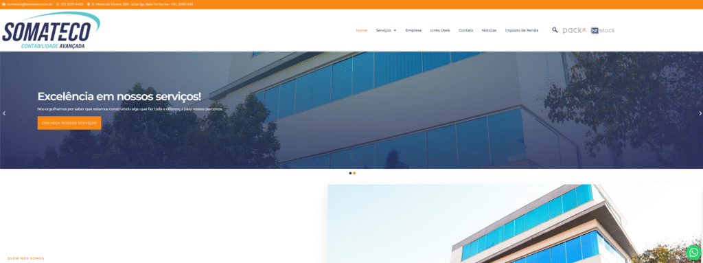 Criação Site Contabilidade Somateco - Agência Digital HGX